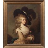 ECOLE DU 19e SIECLE D'APRES THOMAS GAINSBOROUGH Portrait de Georgina, Duchesse de Devonshire