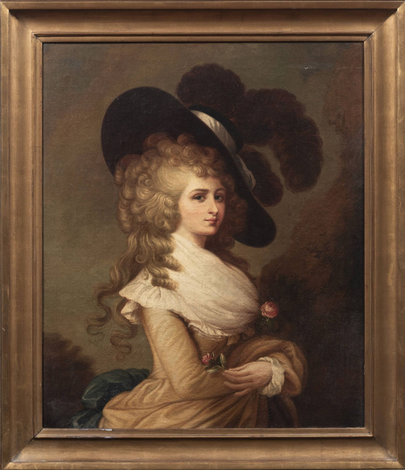 ECOLE DU 19e SIECLE D'APRES THOMAS GAINSBOROUGH Portrait de Georgina, Duchesse de Devonshire