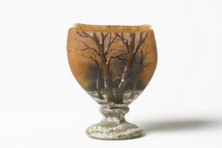 DAUM NANCY Coupe en verre multicouche d&#233;gag&#233; &#224; l'acide, circa 1900