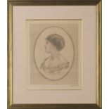P.P VAN AUBEL (actif au 20e siecle) Portrait d'une femme