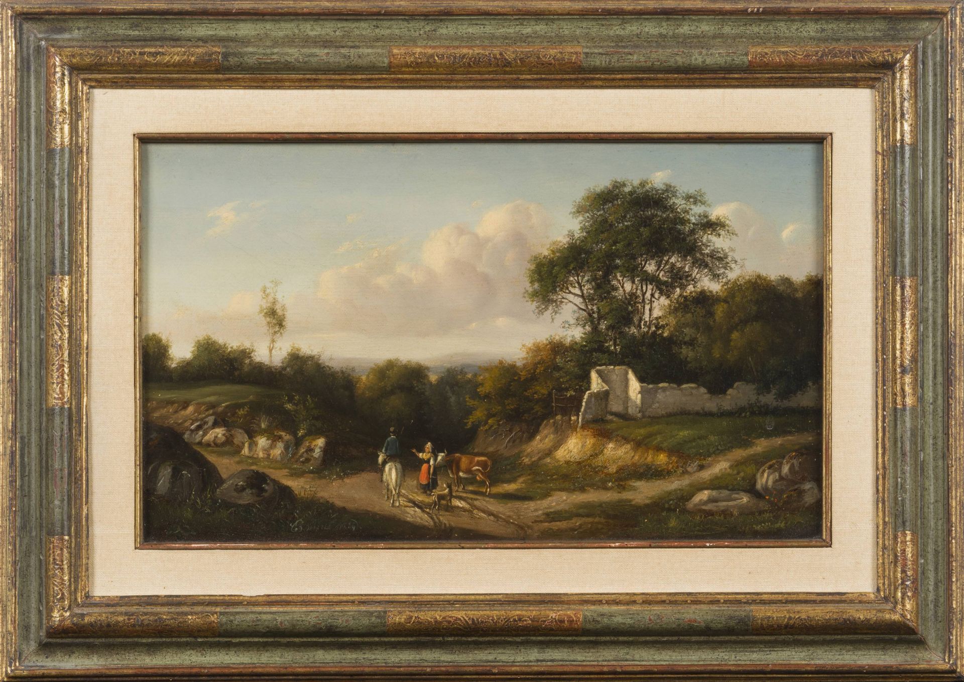 ECOLE FRANCAISE DU 19e SIECLE Paysage, 1844