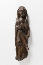 Figure en ch&#234;ne sculpt&#233; repr&#233;sentant un Saint, Flandre, vers 1530-1550