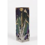 ATTRIBUE A JOHANN LOETZ (1880-1940) Vase en p&#226;te de verre et monture en &#233;tain de Van H...