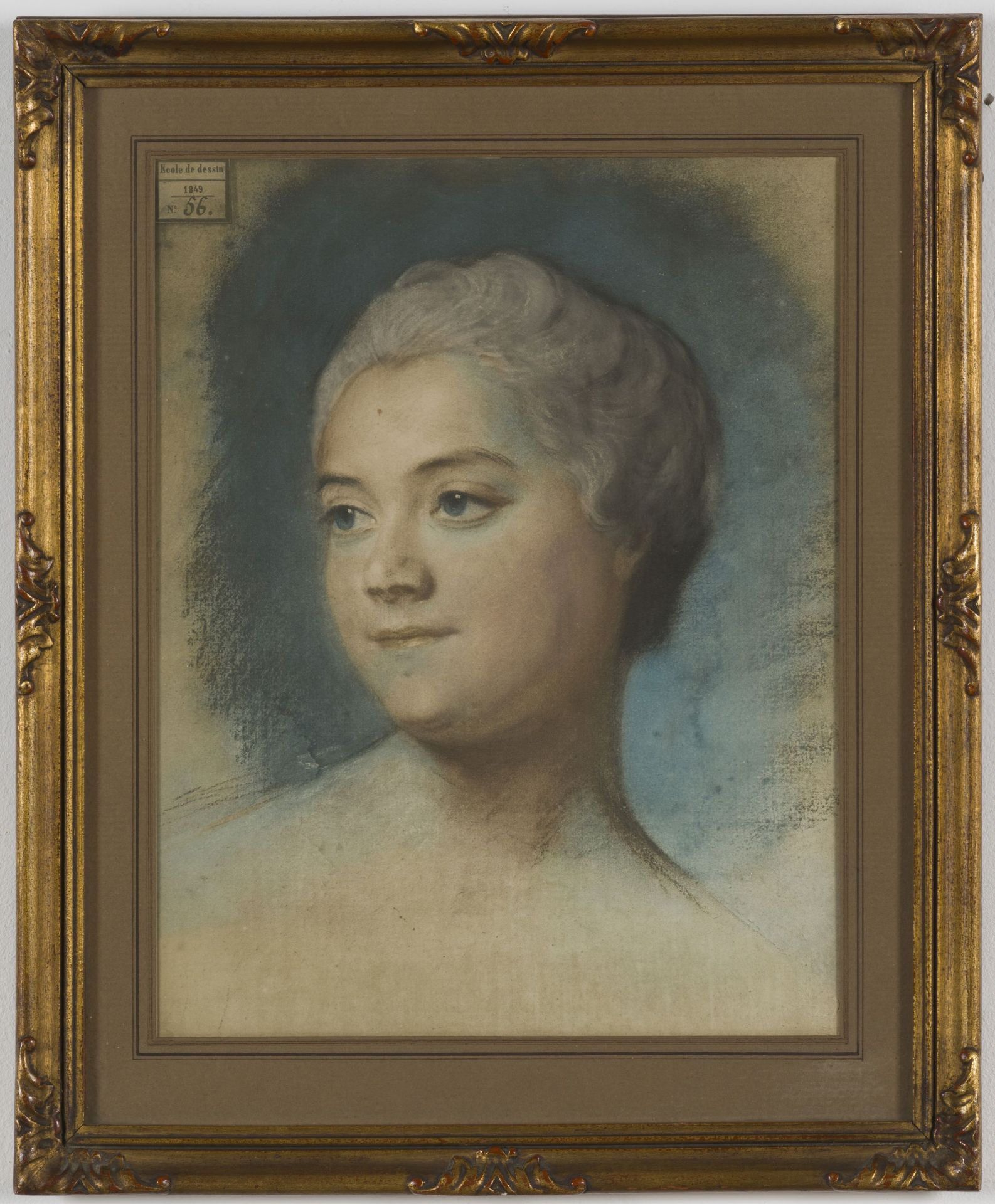 ECOLE FRANCAISE DU 18e SIECLE Portrait d'une &#233;l&#233;gante, 1849
