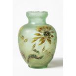 EMILE GALLE (1846-1904) Vase en verre multicouche d&#233;gag&#233; &#224; l'acide. Circa 1895-1898