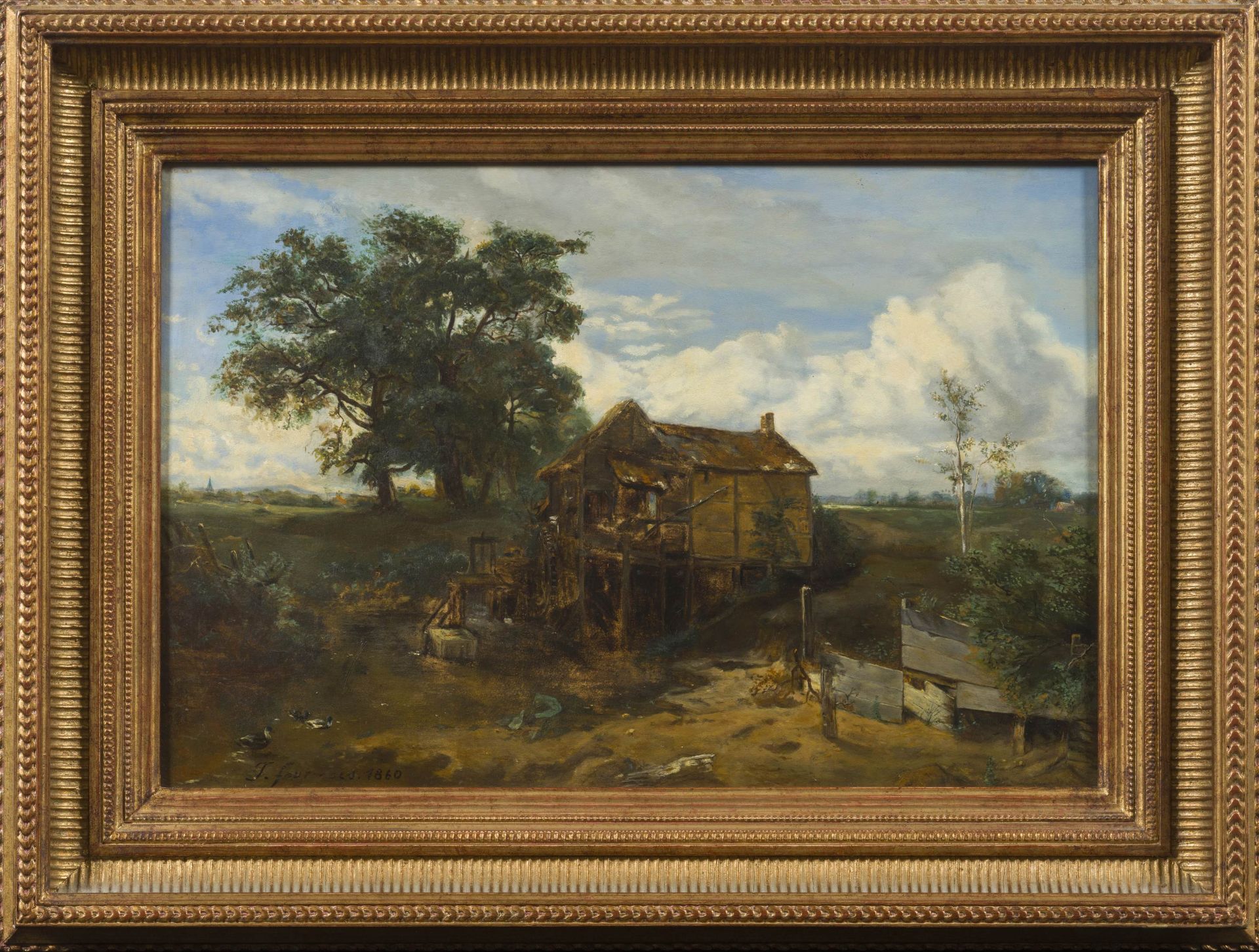 THEODORE FOURMOIS (1814-1871) Paysage, 1860