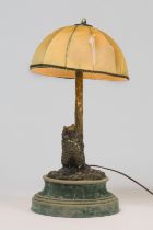 DANS LE GOUT DES BRONZES DE VIENNE Lampe chouette en bronze, fin du 19e si&#232;cle