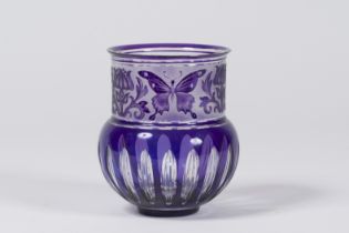 VAL SAINT LAMBERT Vase en cristal taill&#233;, circa 1900