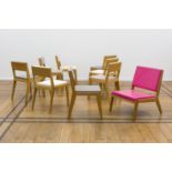 ARNE QUINZE (n&#233; en 1971) Suite de huit chaises et un fauteuil, en bois et cristaux de Swaro...