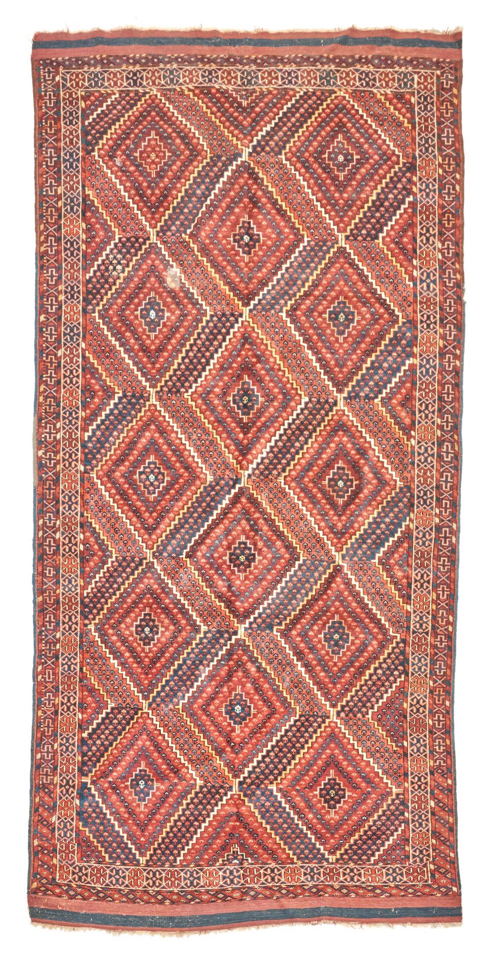 Unusual Central Asian Carpet Central Asia 4 ft. 5 in. x 9 ft. 3 in.