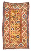 Kazak with Canary Yellow Caucasus 3 ft. 11 in. x 6 ft. 5 in.