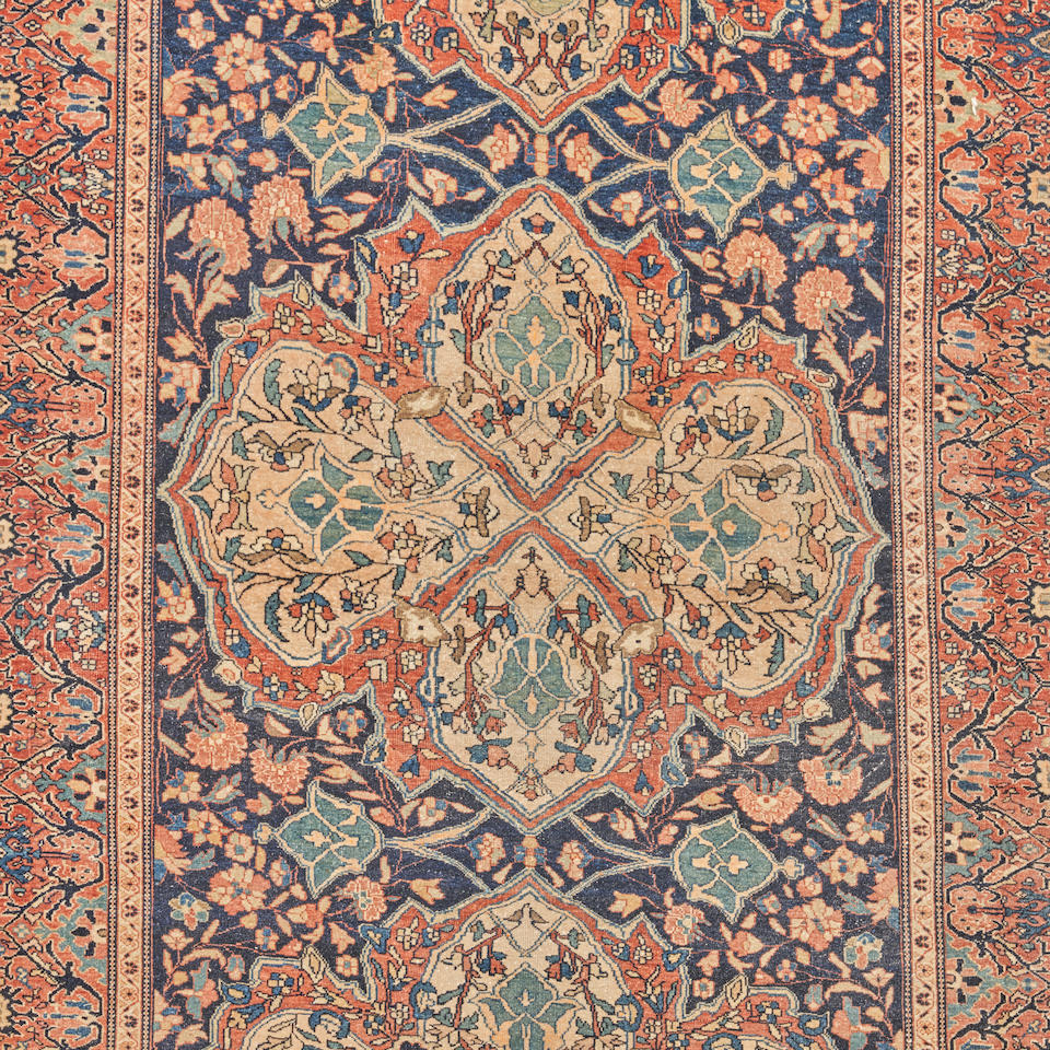 Fine Ferghan Sarouk Rug Iran 4 ft. 1 in. x 6 ft. 7 in. - Image 3 of 3