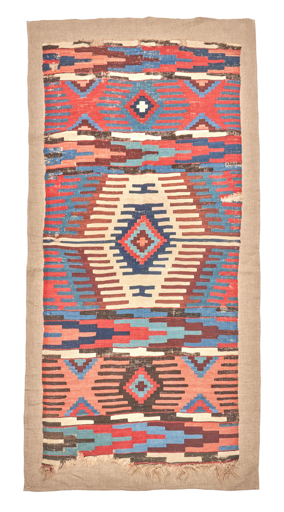 Early Shahsavan Kilim Fragment Iran 3 ft. 3 in. x 6 ft. 7 in.