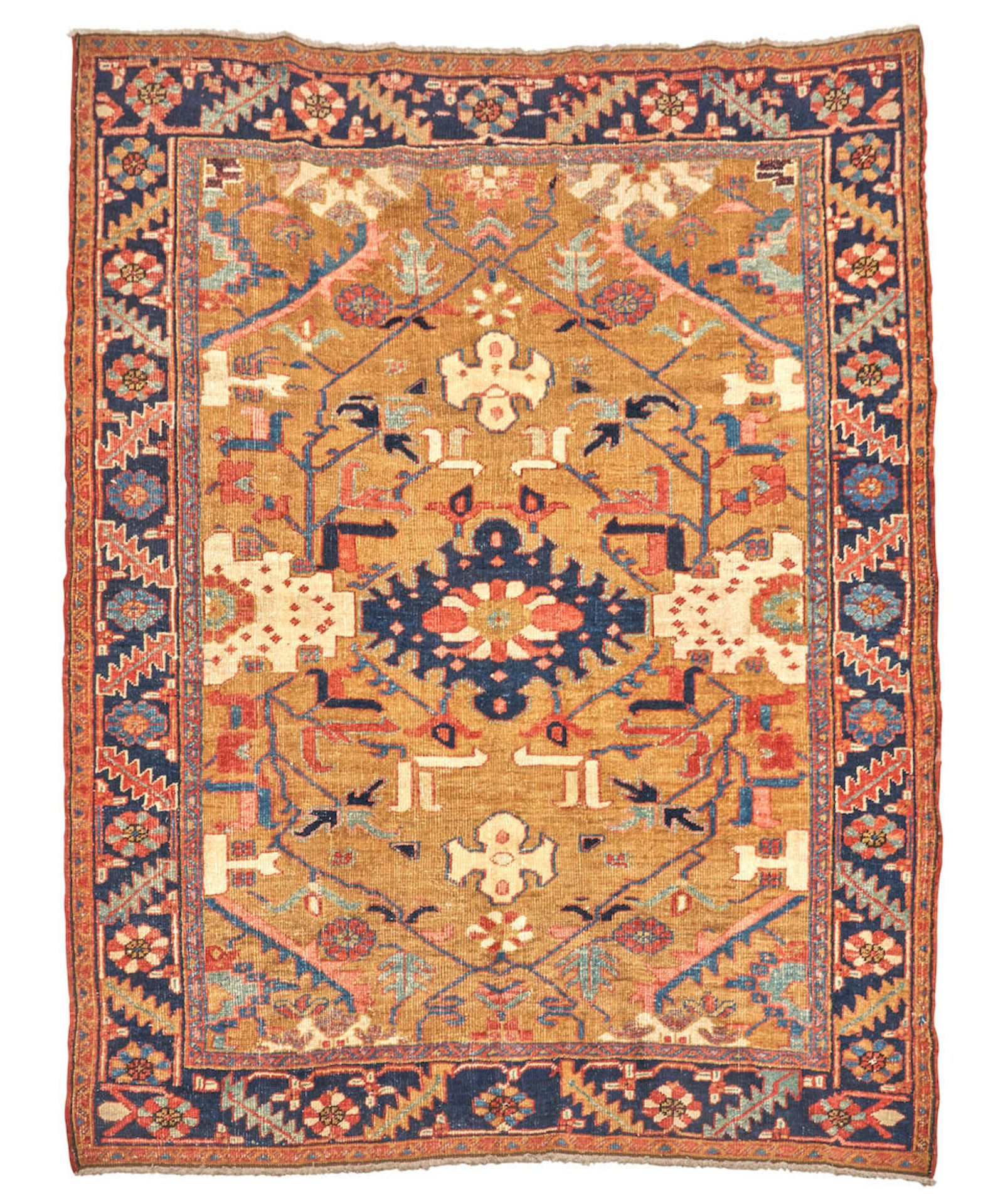 Yellow Heriz Carpet Iran 5 ft. 2 in. x 6 ft. 8 in.