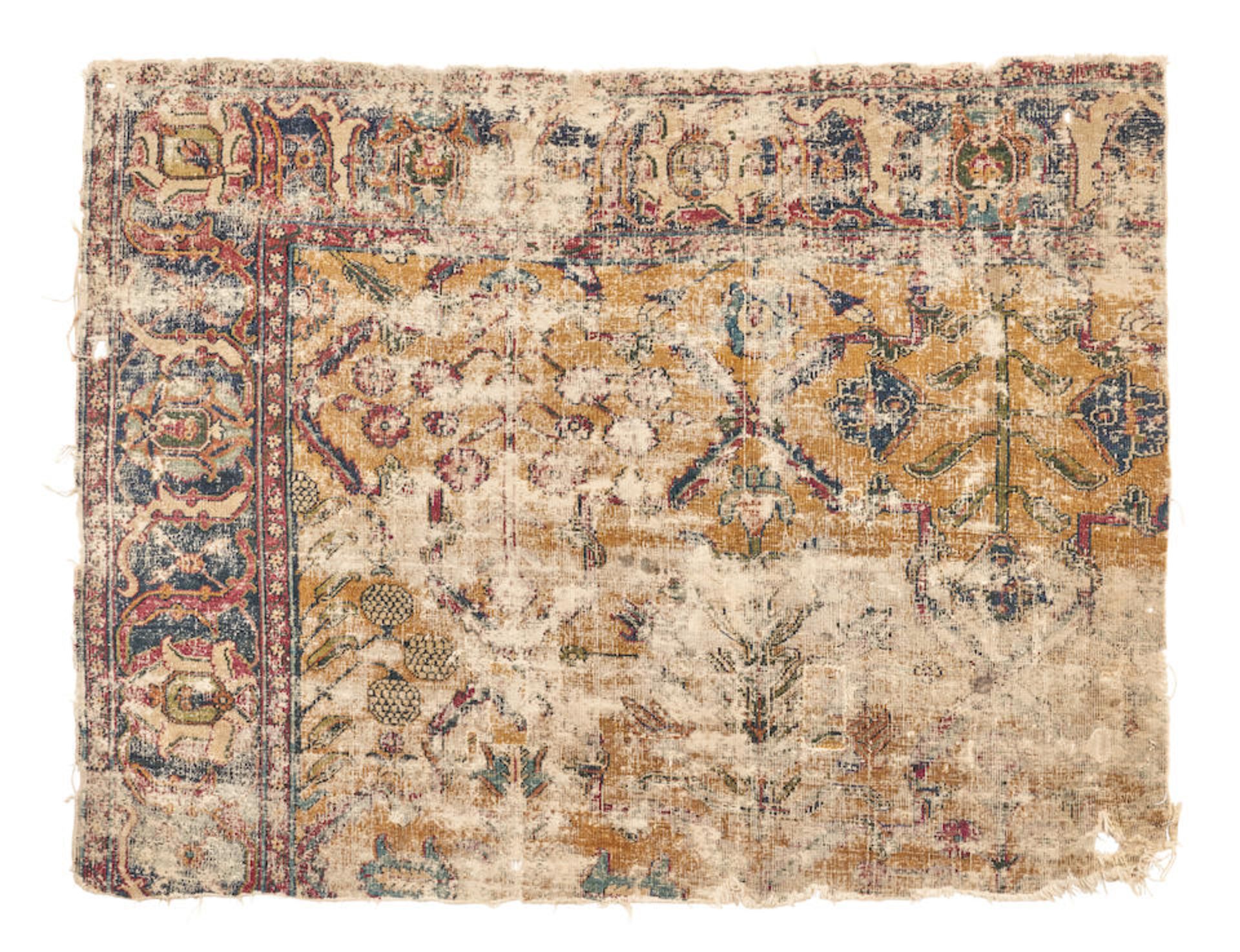 Early Indo-Isfahan Rug Fragment India 4 ft. 4 in. x 3 ft. 5 in.