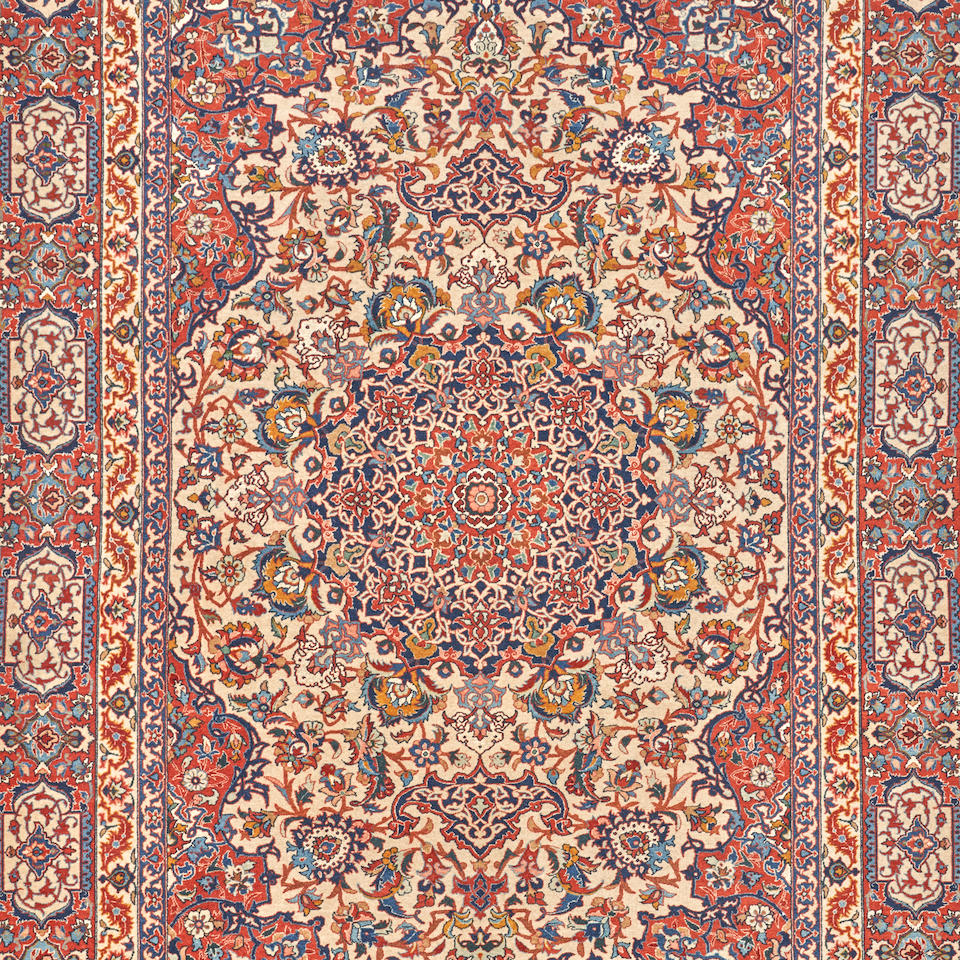 Isphahan Rug Iran 4 ft. 9 in. x 7 ft. 2 in. - Image 3 of 3