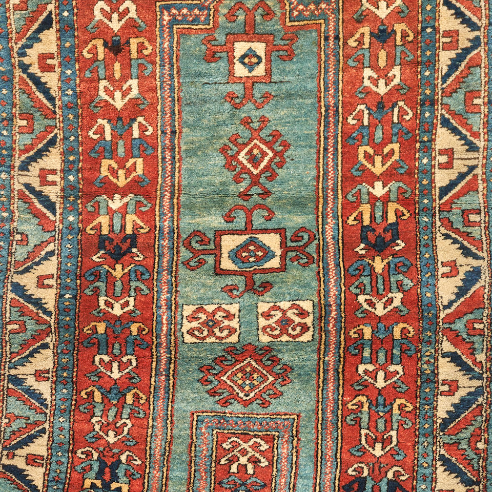 Kazak Prayer Rug Caucasus 3 ft. 7 in. x 5 ft. 6 in. - Image 3 of 3