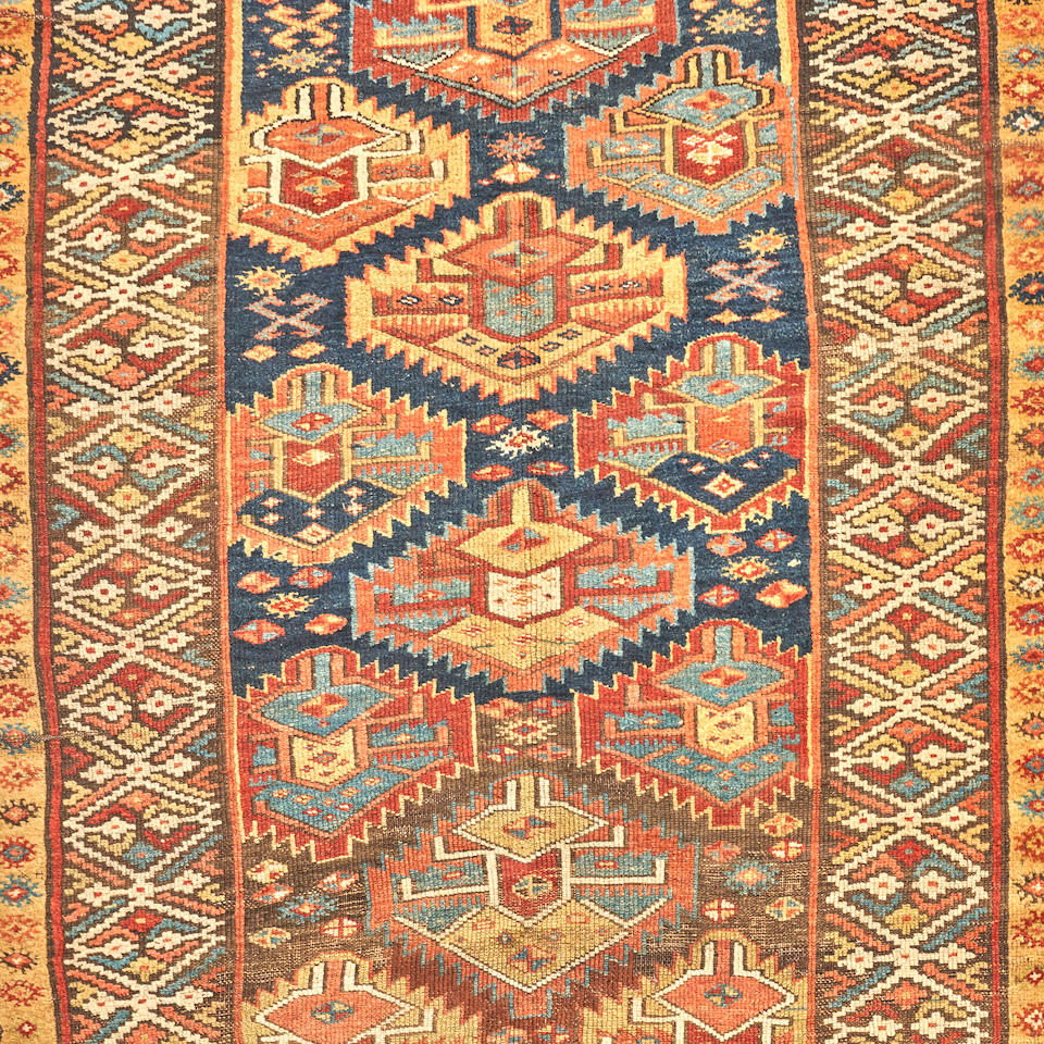 Kurdish Flame Palmette Rug Iran 4 ft. 8 in. x 7 ft. 9 in. - Image 3 of 3