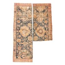 Sixteenth Century Persian Carpet Fragments Iran 1 ft. 7 in. x 5 ft. 7 in. and 1 ft. 7 in. x 3 ft...