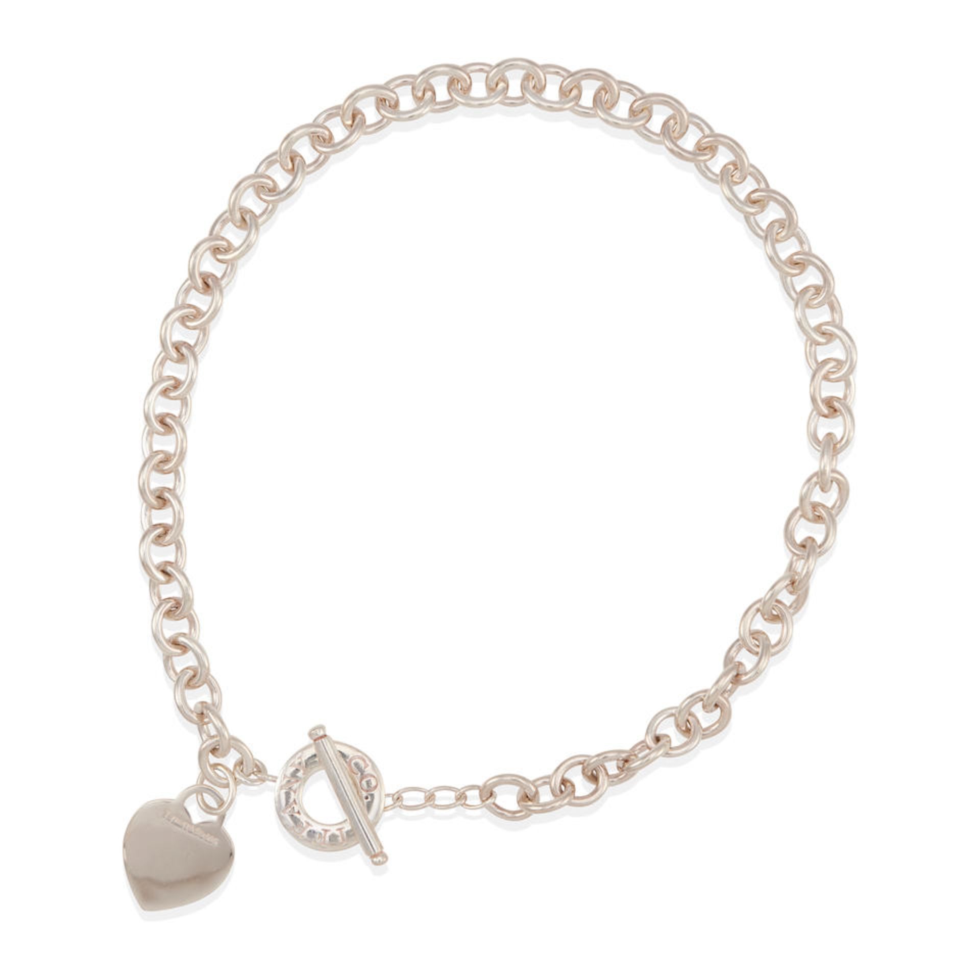 TIFFANY & CO.: A STERLING SILVER TOGGLE NECKLACE