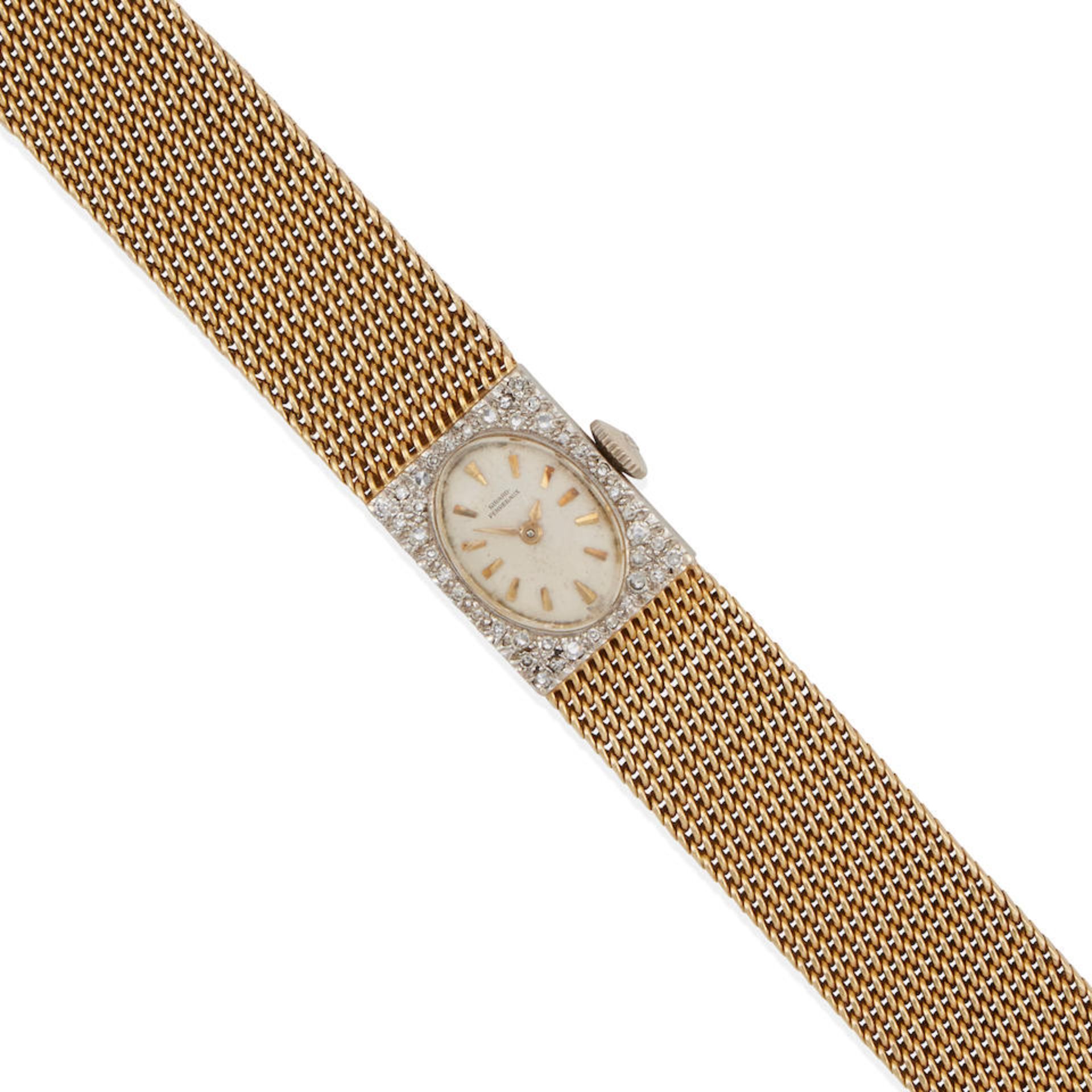 GIRARD-PERREGAUX: A 14K BI-COLOR GOLD AND DIAMOND WRISTWATCH