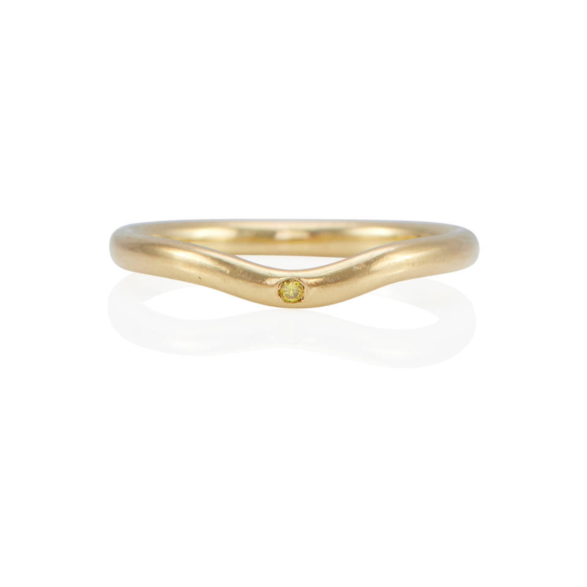 ELSA PERETTI FOR TIFFANY & CO.: AN 18K GOLD AND COLORED DIAMOND RING