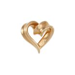 A 14K GOLD HEART SHAPED PENDANT