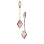 KABANA: A PAIR OF 14K ROSE GOLD AND MOTHER-OF-PEARL PENDANT EARRINGS