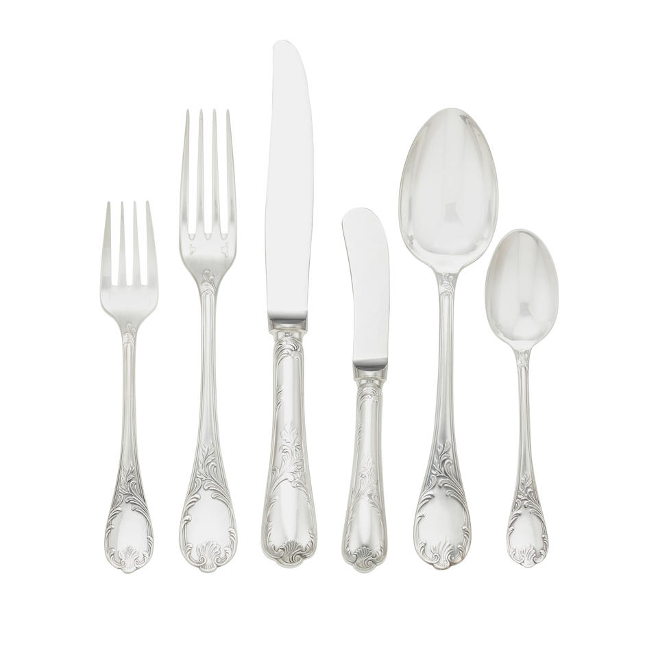 A FRENCH SILVER-PLATED FLATWARE SERVICE FOR EIGHTEEN by Christofle, Paris, 1990-1999