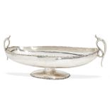 A LARGE STERLING SILVER TWO-HANDLED FOOTED CENTERPIECE 20th century