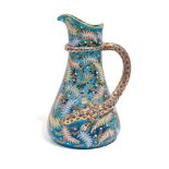 A MOSER GILT AND ENAMELLED GLASS SALAMANDER EWERLate 19th century