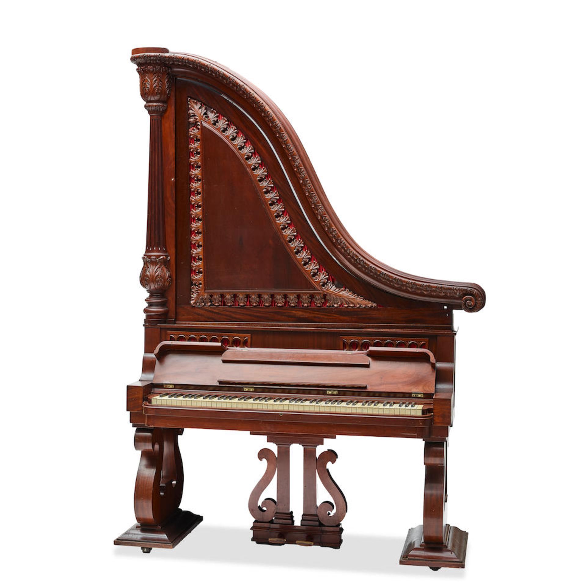 A FRANK TEUPE 'GIRAFFE' PIANOLouisville, Kentucky, circa 1871