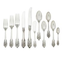 AN AMERICAN STERLING SILVER FLATWARE SERVICE FOR TWELVE by Wallace Silversmiths, Wallingford, 20...
