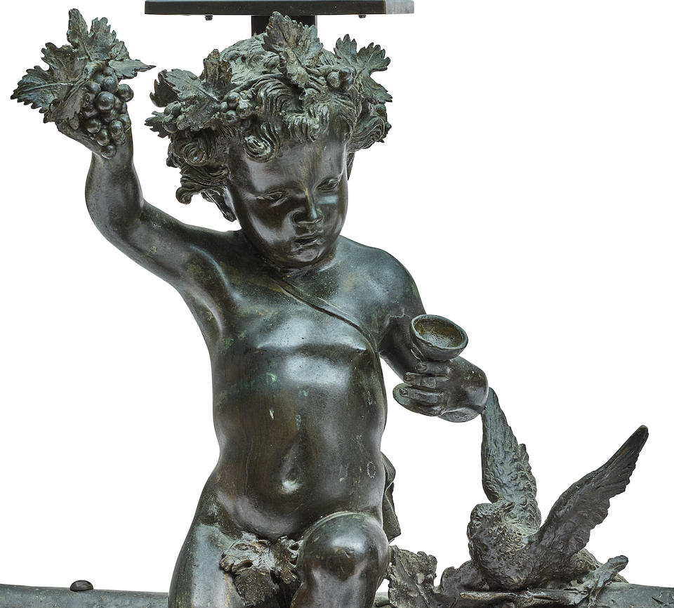 A PAIR OF GLASS TOP BRONZE FIGURAL TABLES - Image 2 of 2