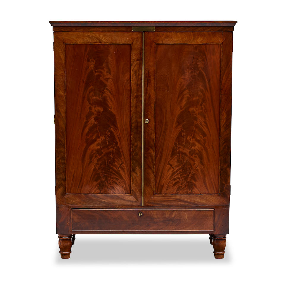 AN ENGLISH MAHOGANY COLLECTOR'S CABINET19th century