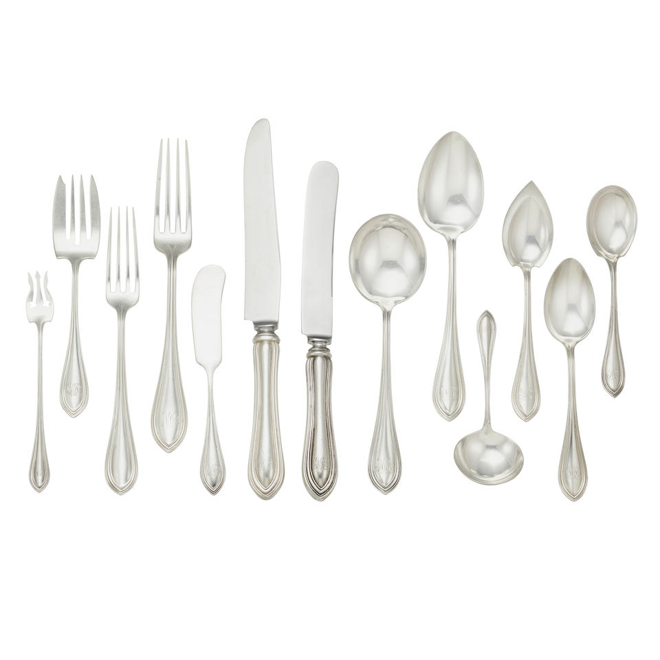 AN AMERICAN STERLING SILVER FLATWARE SERVICE by Watson Company, Attleboro, Massachusetts, 20th c...