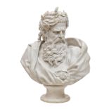 AN ITALIAN CARVED MARBLE BUST OF NEPTUNEAfter Lambert-Sigisbert (l'aine) Adam