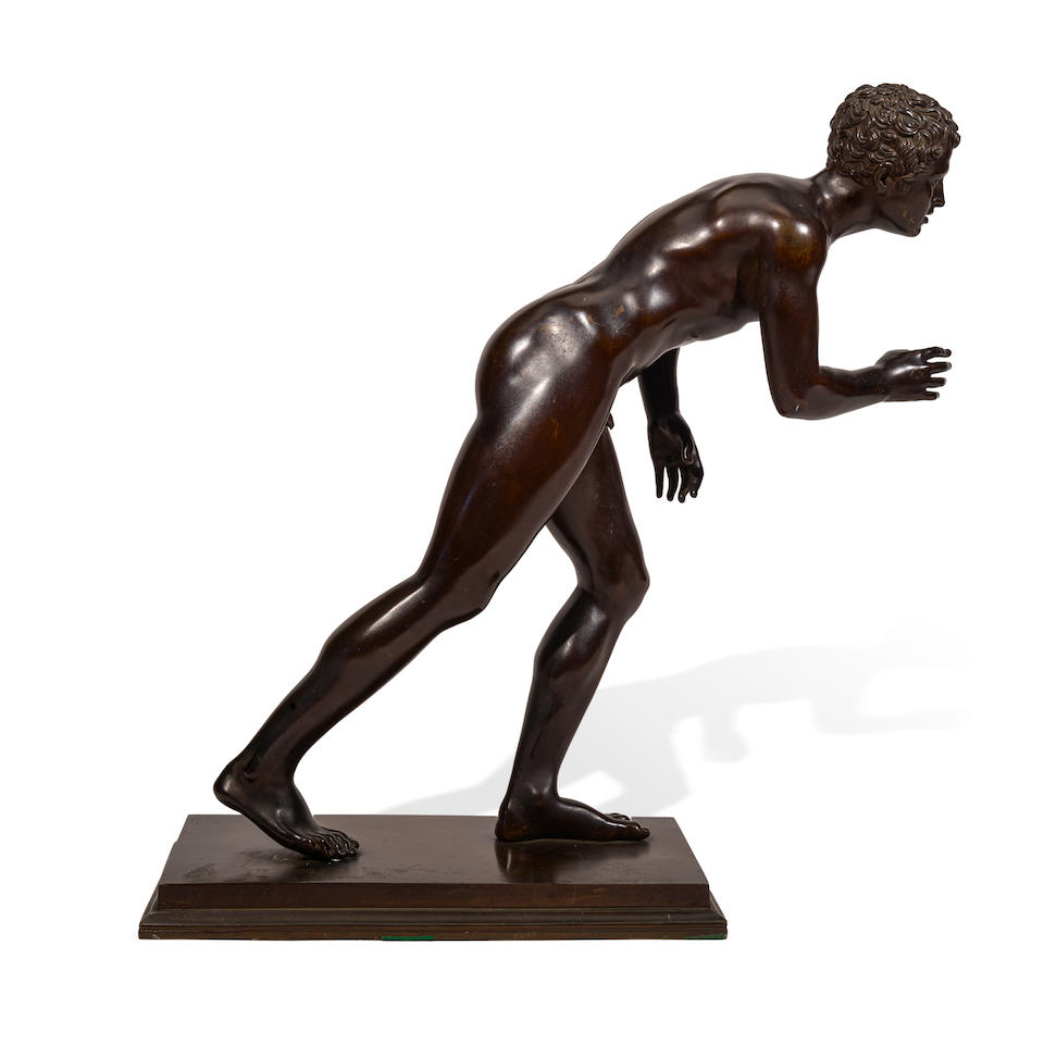 AN ITALIAN PATINATED BRONZE FIGURE OF THE HERCULANEUM WRESTLERAfter the Antique, 20th century - Bild 2 aus 2