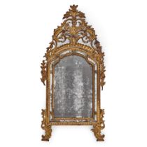 A PIEDMONTESE CARVED GILTWOOD MIRROR18th century