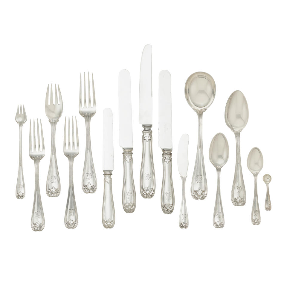 AN AMERICAN STERLING SILVER FLATWARE SERVICE FOR TWELVE by Tiffany & Co., New York, New York, 20...