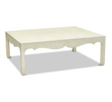 A CHINESE INSPIRED WHITE PAINTED COFFEE TABLE