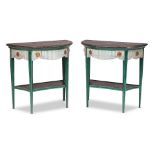 A PAIR OF NEOCLASSICAL STYLE PAINTED CONSOLES20th century