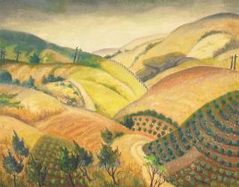 Helen Rousseau (American, 1895-1992) Cultivation: Southern California 24 x 30 1/4in (61 x 76.5cm)