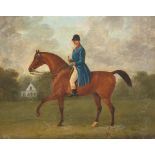 John Nost Sartorius (British, 1759-1828) Horses and riders (a pair) each 14 x 17 1/2in (35.6 x 4...