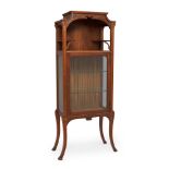 ART NOUVEAU MAHOGANY AND GLAZED ETAGERE, probably France, early 20th century, open shelf with fa...