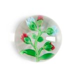 BACCARAT CLEMATIS BUD GLASS PAPERWEIGHT, France, ht. 2, dia. 2 1/2 in.