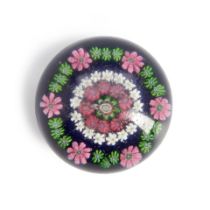 CLICHY PATTERNED MILLEFIORI GLASS PAPERWEIGHT, France, mid-19th century, ht. 2, dia. 2 1/4 in.