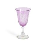 STEUBEN 'HUDSON' PATTERN ENGRAVED GLASS GOBLET, Corning, New York, early 20th century, unmarked,...