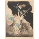 LOUIS ICART (1888-1950) 'WINGED VICTORY,' France, 1918, etching with aquatint, artist's signatur...
