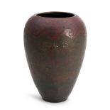 CLAUDIUS LINOSSIER (1893-1953) DINANDERIE VASE, France, c. 1925, hammered and patinated copper, ...